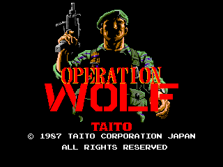 Operation Wolf (World, set 1) Title Screen